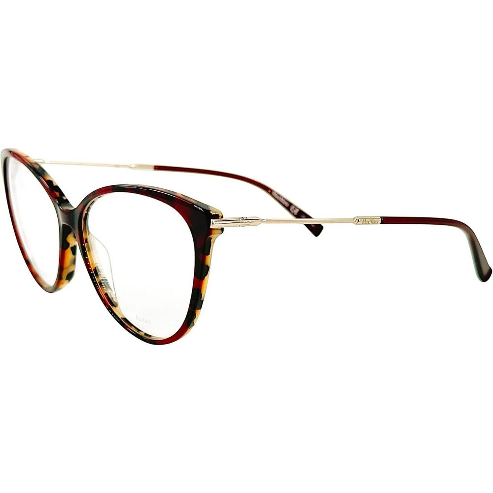 Max Mara MM1419 Womens Plastic Eyeglass Frame OUC Red Havana 56-15